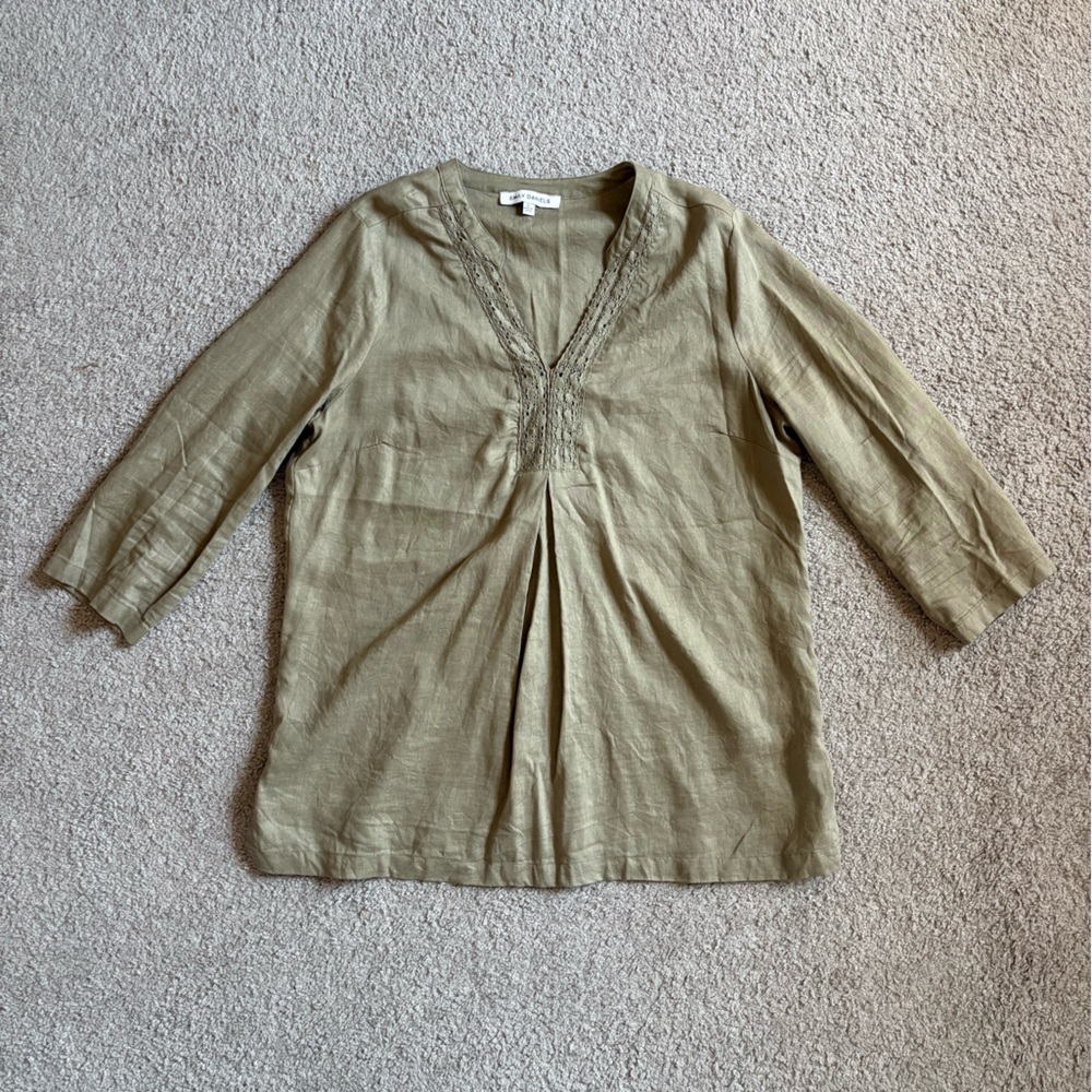 Beige Top with Lace Detail